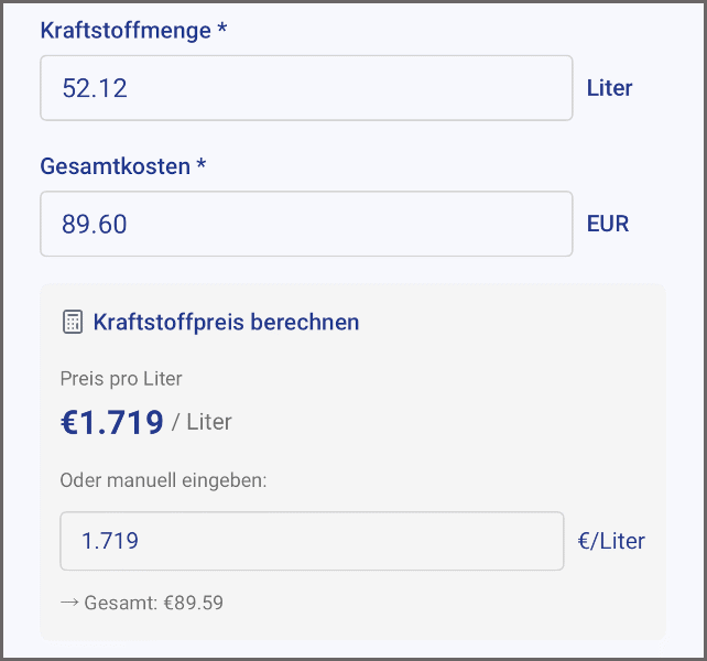 Eingabeformular